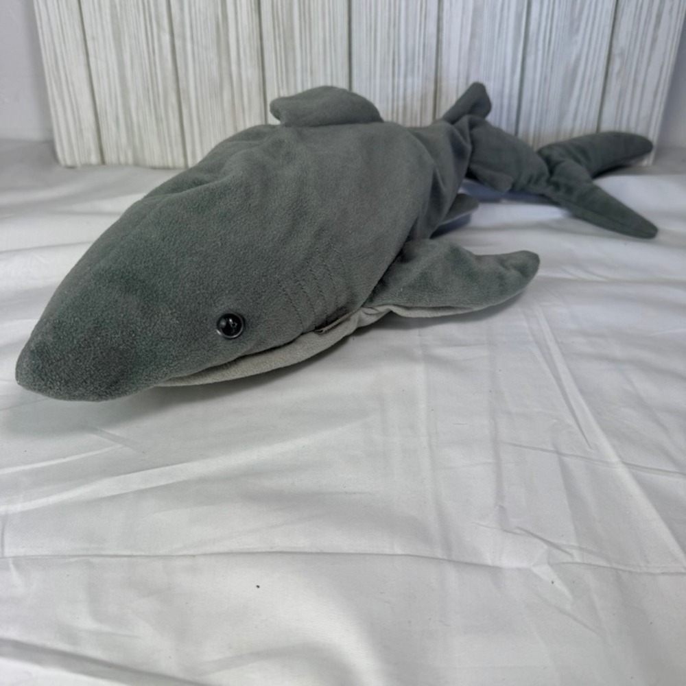 Folkmanis Shark Hand Puppet Grey Plush Ocean Animal Stuffed Toy Movable Mouth